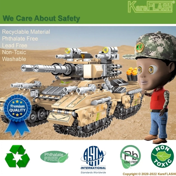 NIB War Battle Artillery Tank and Rocket Car Building Sets. 2-Piece Bundle - Picture 4 of 4